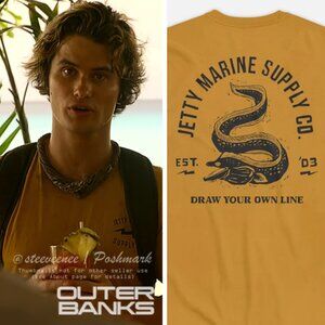 Jetty Moray Tee in Mustard ASO John B Outer Banks